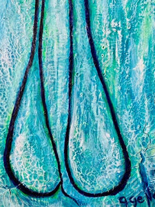 Nude Leg Up Abstract 12 x 24