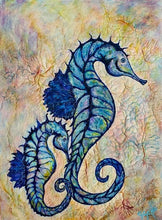 Load image into Gallery viewer, Sea Horse Parent and Child 18 x 24
