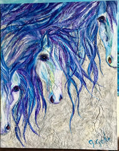 Load image into Gallery viewer, Wild Horses 3 Blue eye 24x30
