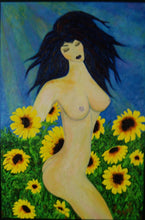 Load image into Gallery viewer, Eve rising in the Sunflowers
