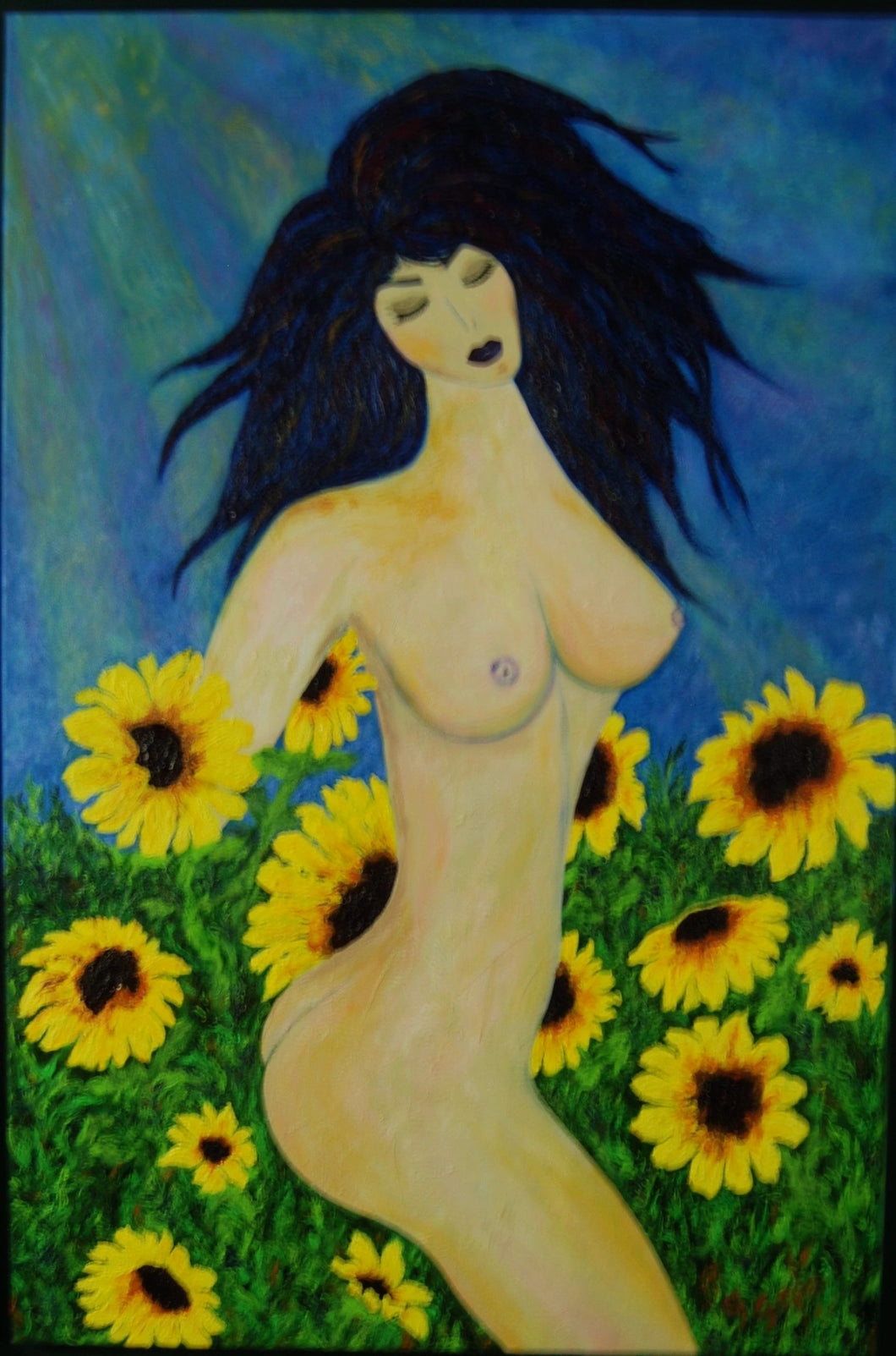 Eve rising in the Sunflowers