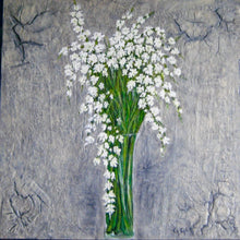 Load image into Gallery viewer, White Spring Blossoms 36x36 Custom Framed
