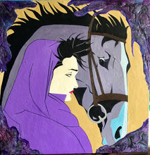 Load image into Gallery viewer, Morisa a Girl and her Steed 36x36
