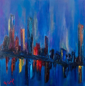 Reflections of the City Oil 20x20