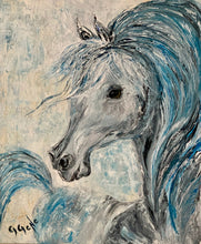 Load image into Gallery viewer, Blue Horse Oil 20x24
