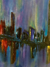 Load image into Gallery viewer, Reflections of the City Oil 20x20
