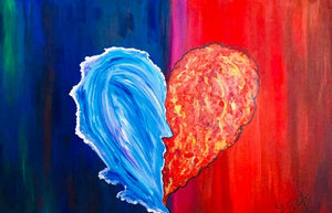 Fire and Ice the Kiss 24 x 36