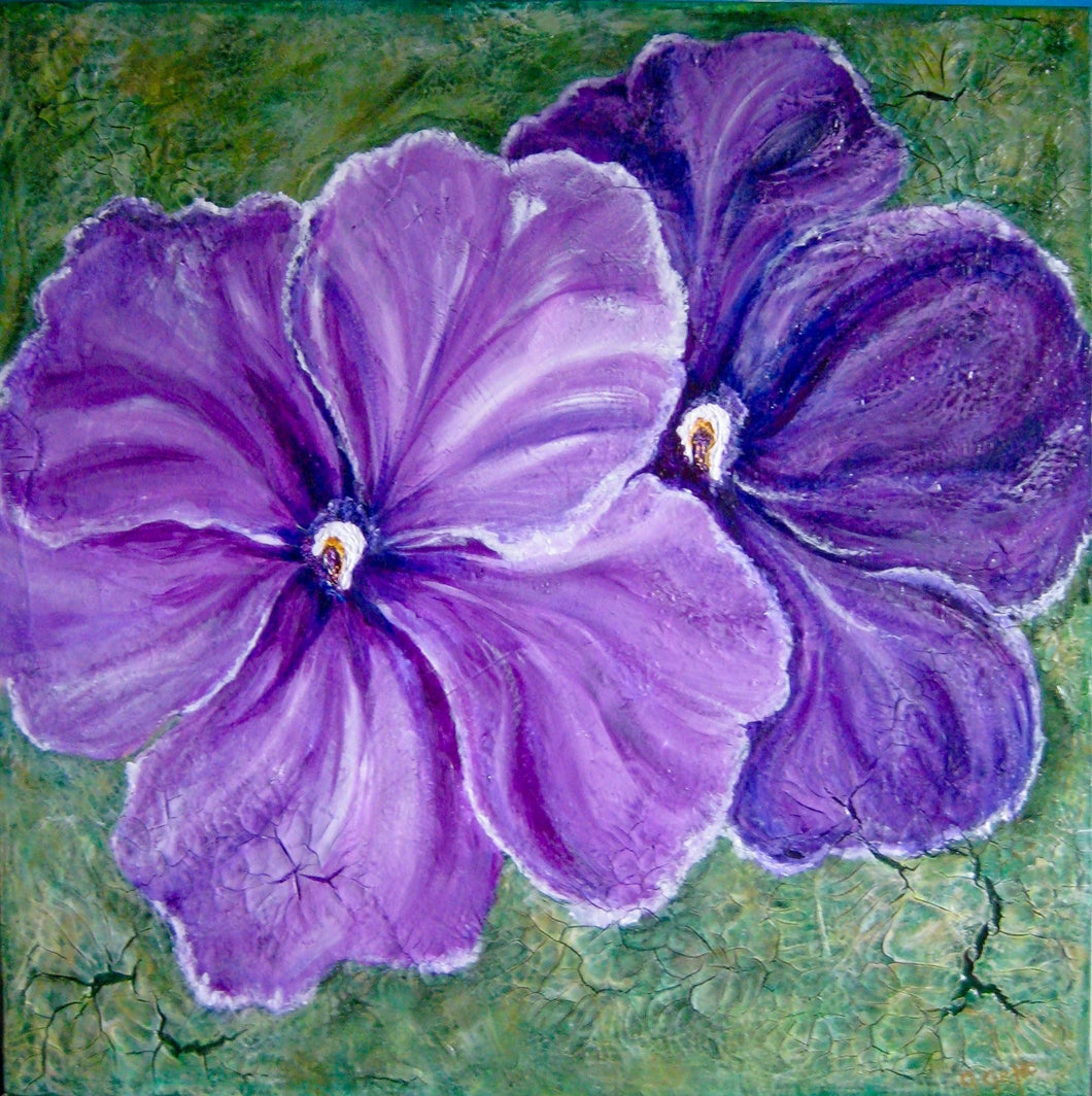 Large Purple Flower 36x36